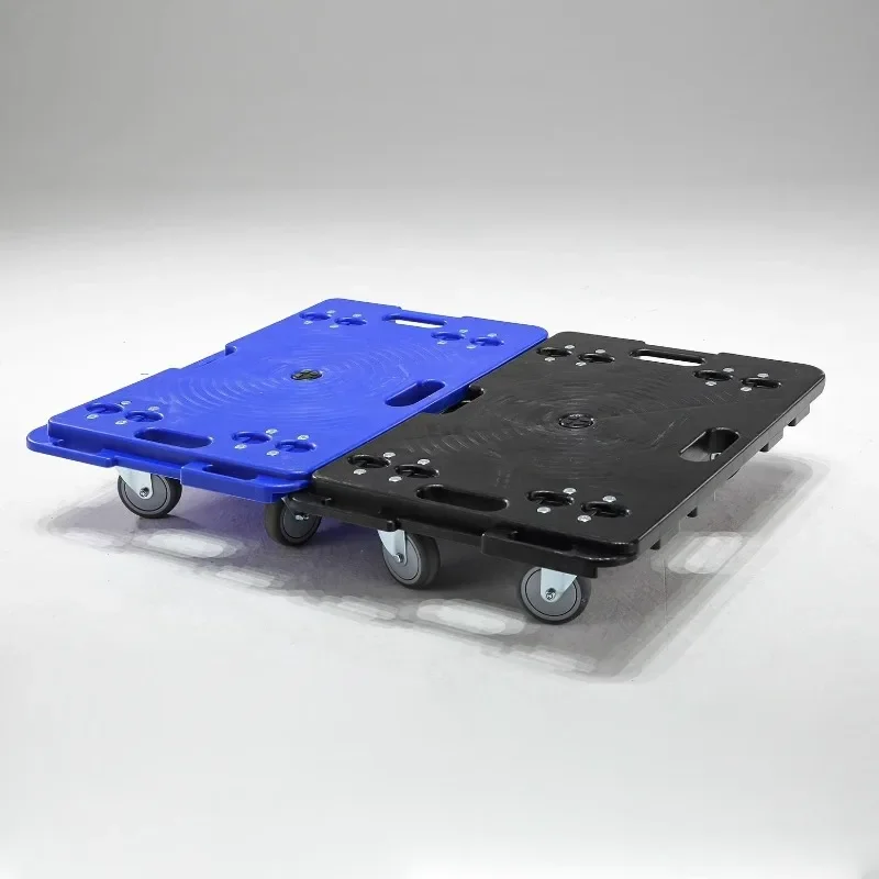 Silent four-wheel universal flat trolley, portable thickened base splicing