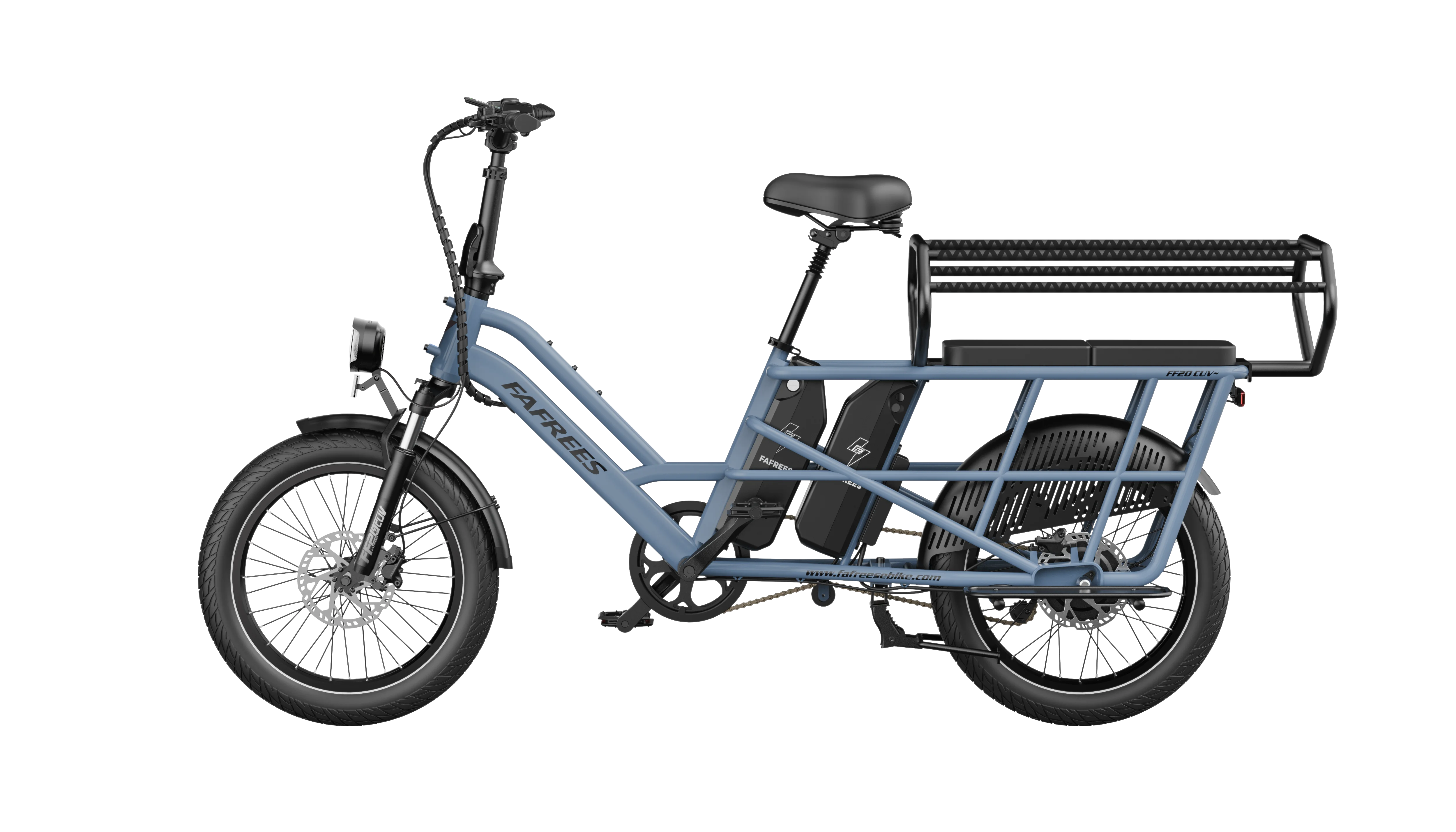 Fafrees FF20 CUV elektrische fiets voor volwassenen, 20 inch, met een ruime bagagedrager, dubbele 48V 12Ah verwijderbare accu, actieradius van 100-120 km.