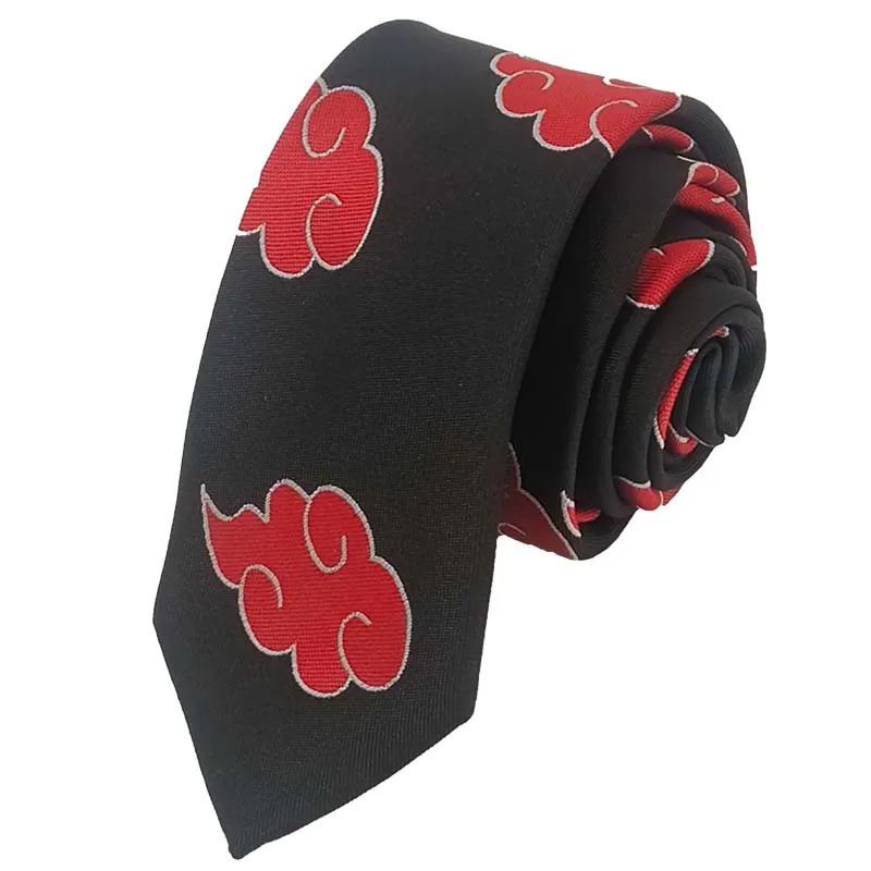 

Anime Naruto Tie Necktie Akatsuki Neckcloth Uchiha Itachi Tie Halloween Party Accessories Cosplay Neckcloth Birthday Gift