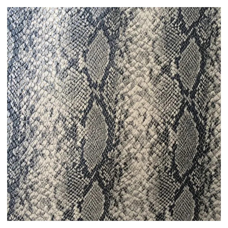 

Fashion Faux Synthetic Artificial Skin Snake Printed Pu Imitation Leather Material H004