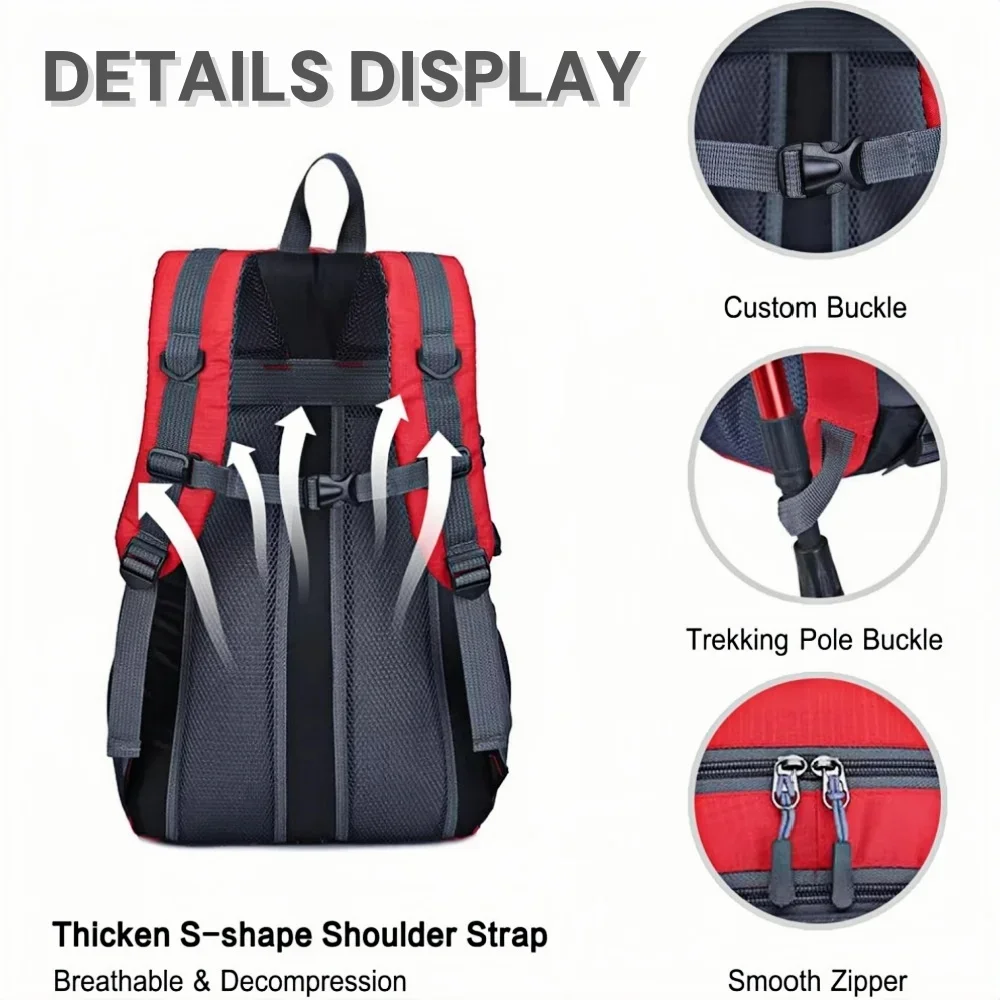حقائب ظهر رياضية للرجال، حقيبة ظهر للسفر في الهواء الطلق، حقائب ظهر للمراهقين والشباب، حقيبة ظهر مضادة للماء لصيد الأسماك، حقيبة رياضية وقت المغامرة #4