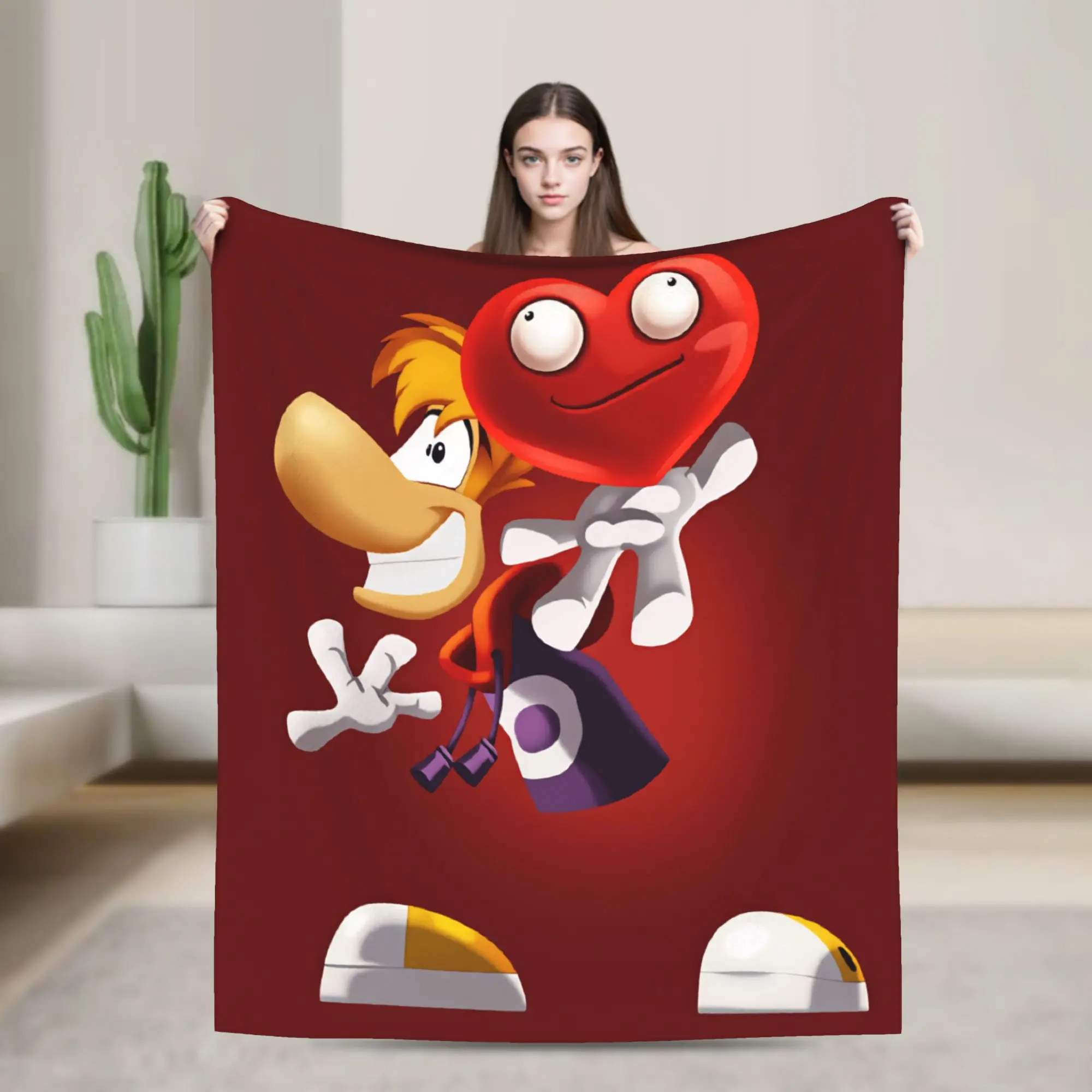 Flying fist attack Raymans Warm Soft Blanket  Print Travel Office Throw Blanket Home Decor Flannel Bedspread Sofa Bed Cover