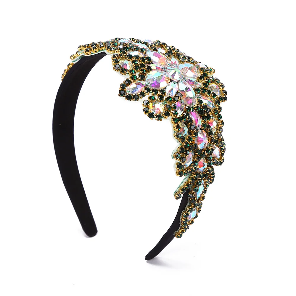 Vintage Luxury Fashion Party  Rhinestone Flower  Hairband Headband Ladies Beautiful Hair Accessories