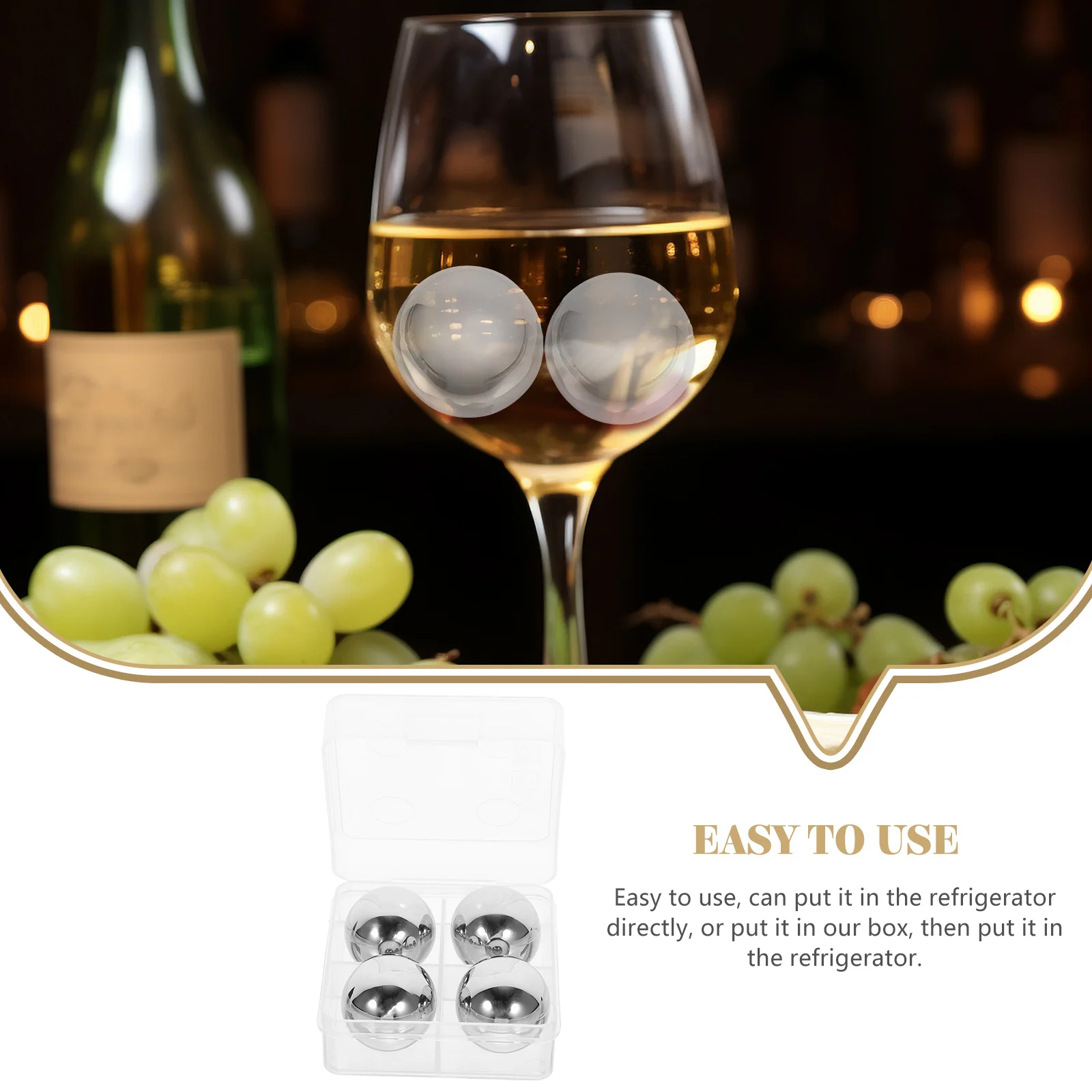 

5Pcs Whiskey Stones Stainless Ice Block Beverage Chilling Rocks Reusable Cooling Whisky Ice Stone Drinks Cooler