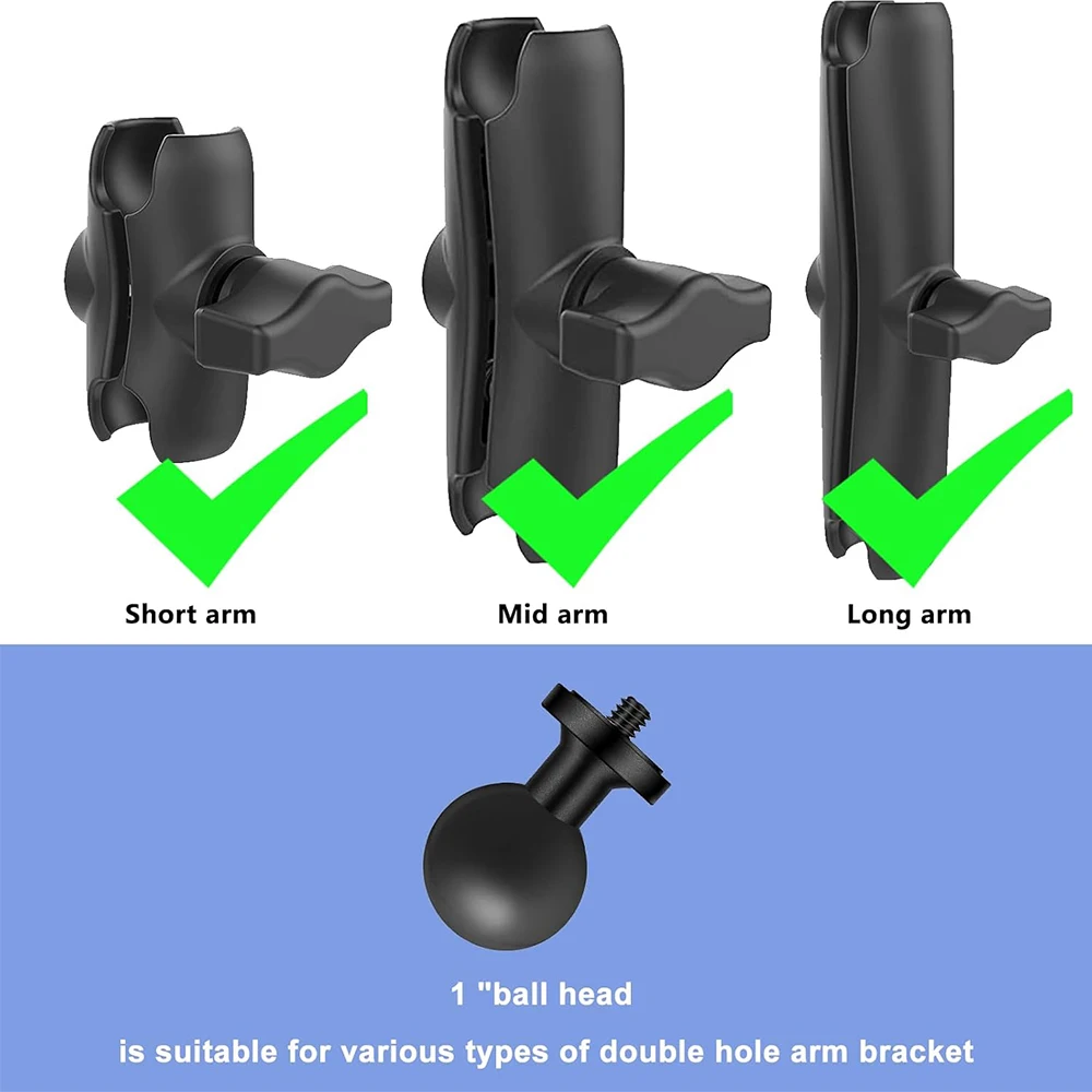 Double Socket Arm Phone Mount for 25mm 1