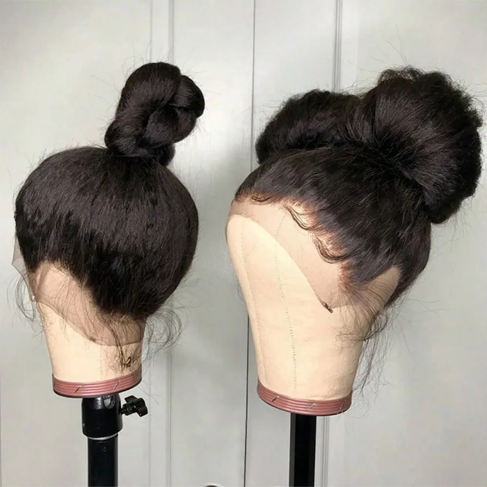 13x4 40 Zoll extra lange Perücke für Frauen, Bye Bye Knots vorgezupfte Kinky-Perücke mit Babyhaar, Yaki-Perücken für Frauen, für den täglichen Gebrauch