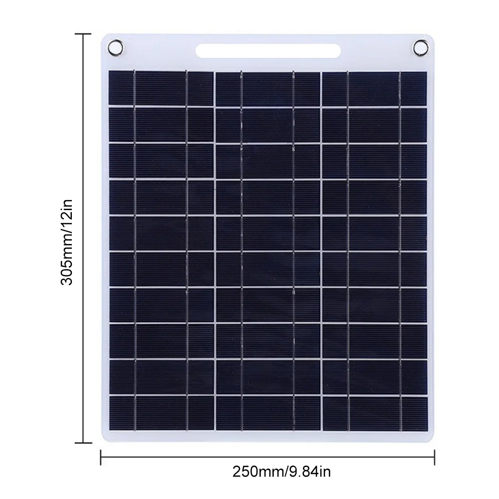 30W Solar Panel Portable 5V Dual USB Fast Charg Panel Kit Outdoor Emergency Charging Battery Camping Hiking Travel Solar Panel