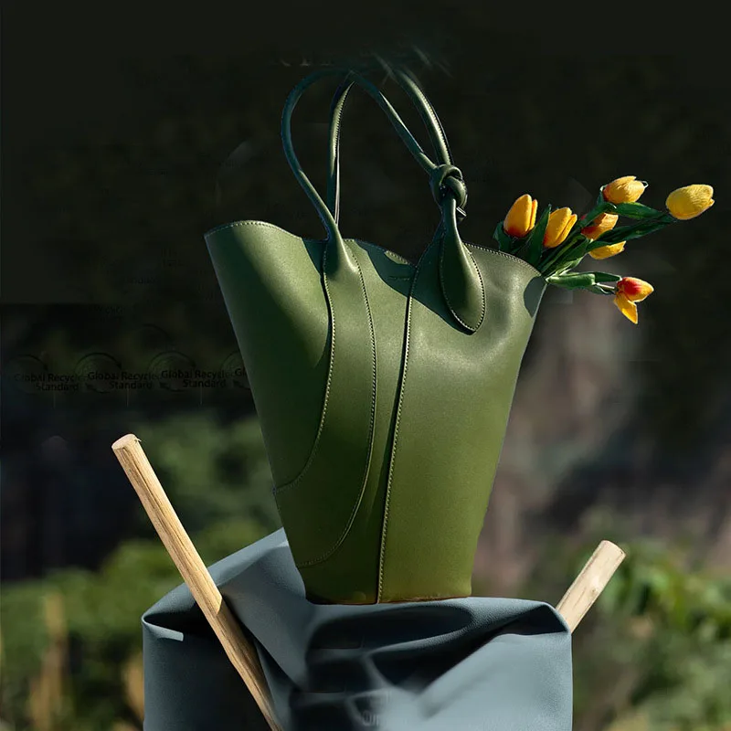 Thumbnail 2 - #9 New Soft Leather Bucket Bags Arrivals
