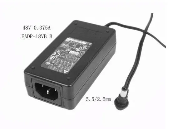 

Delta Electronics EADP-18VB B, 48V 0.375A, Barrel 5.5/2.5mm, IEC C14 Power Adapter