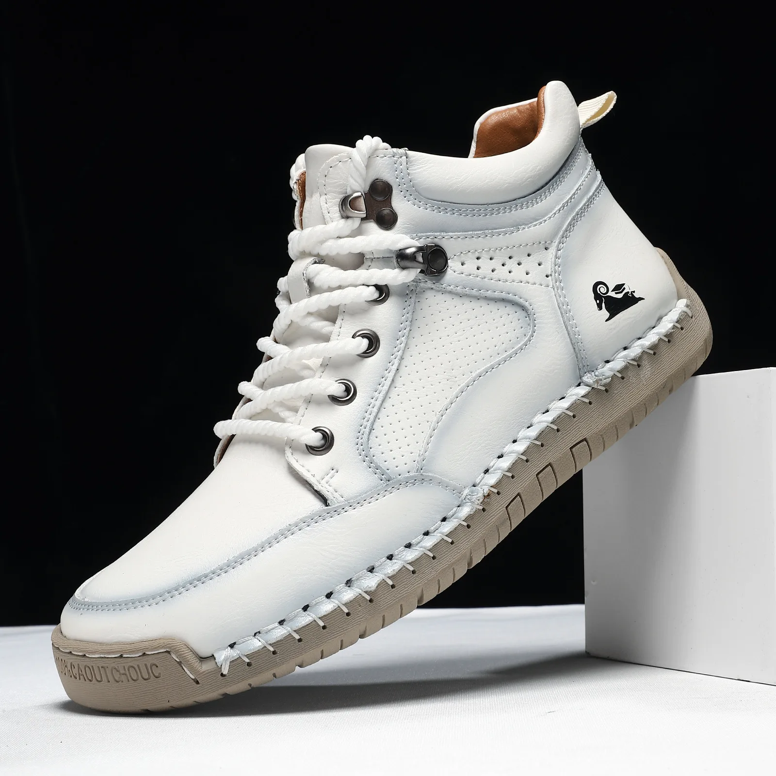 

Mens Shoes Original Sneakers Shoes Men's High Top Ankle Boots Breathable and Comfortable Soft Sole Luxury Fashion Moto Shoes