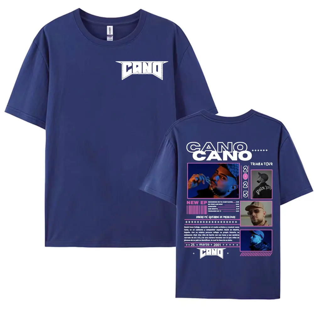 Rapper Cano Triana Tour Album 2025 Merch T-shirts for Men Women Vintage Hip Hop Pop Music T-shirt 100% Cotton Oversized T Shirts