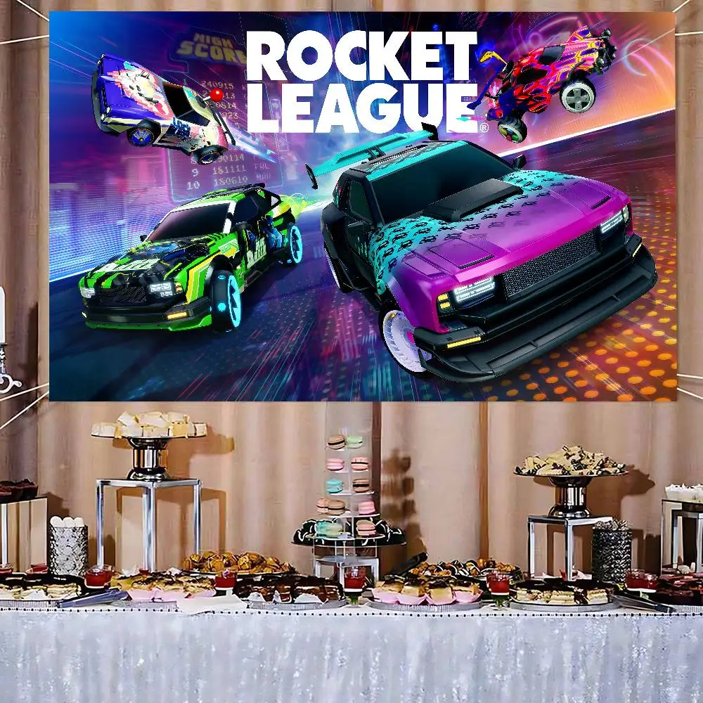 لعبة R-Rocket League سيارة التصوير خلفية للفتيات استحمام الطفل حفلة عيد ميلاد ديكور الجنية الجدول الاطفال الحلوى الجدول راية