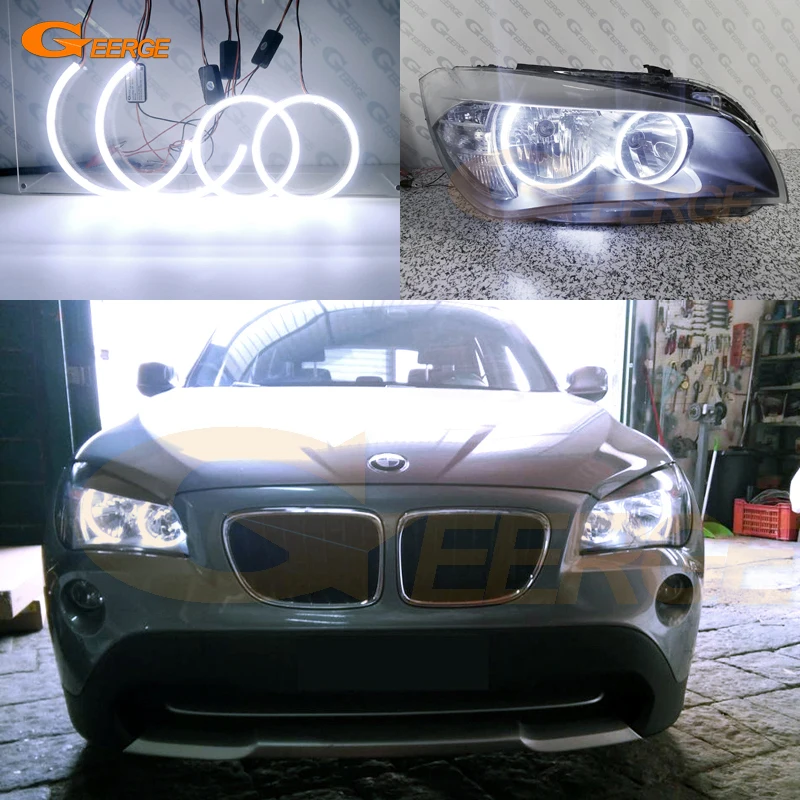 

For BMW X1 E84 2009 2010 2011 2012 2013 2014 2015 Day Light Excellent Ultra Bright COB Led Angel Eyes Kit Halo Rings