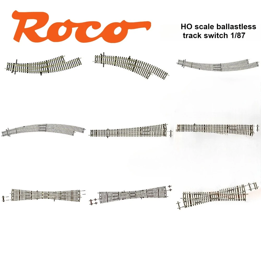

ROCO HO масштаб 1/87, модель гусеницы, набор голых гусеничных переключателей WL/WR/BWL/BWR/DKW/EKW, аксессуары для поезда, игрушка для мальчика, подарок