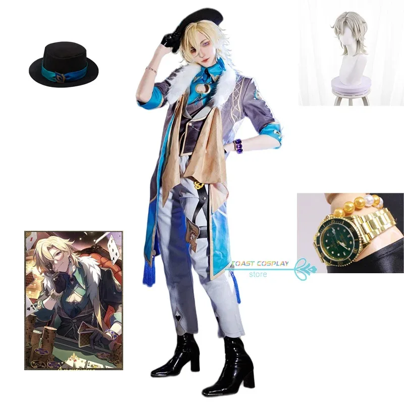 Aventurine Cosplay jeu Honkai Star Rail Aventurine Cosplay Costume perruque ensemble complet Anime jeu de rôle carnaval fête vêtements
