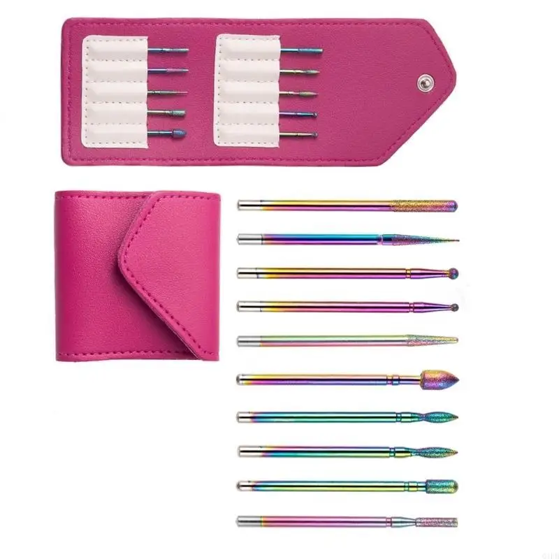 Bit forage à ongles en diamant Q1FB Portable pour conception d'art à ongles machine à forage électrique, manucure,