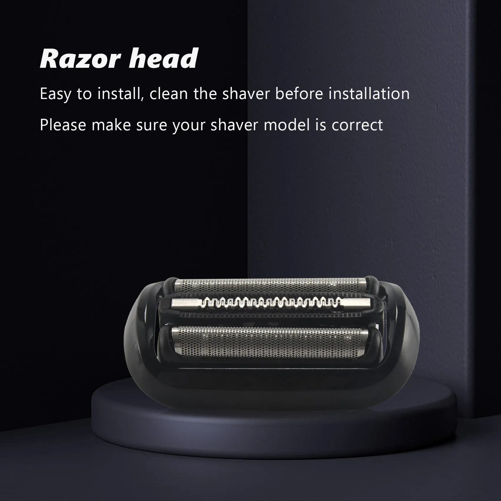 AT77 Replace Electric Shaver Head for Braun 53B Series 5-6 50-R1000S 50-B1300S 50-R1320S 50-R1300S 50-M4000Cs Razor Blade