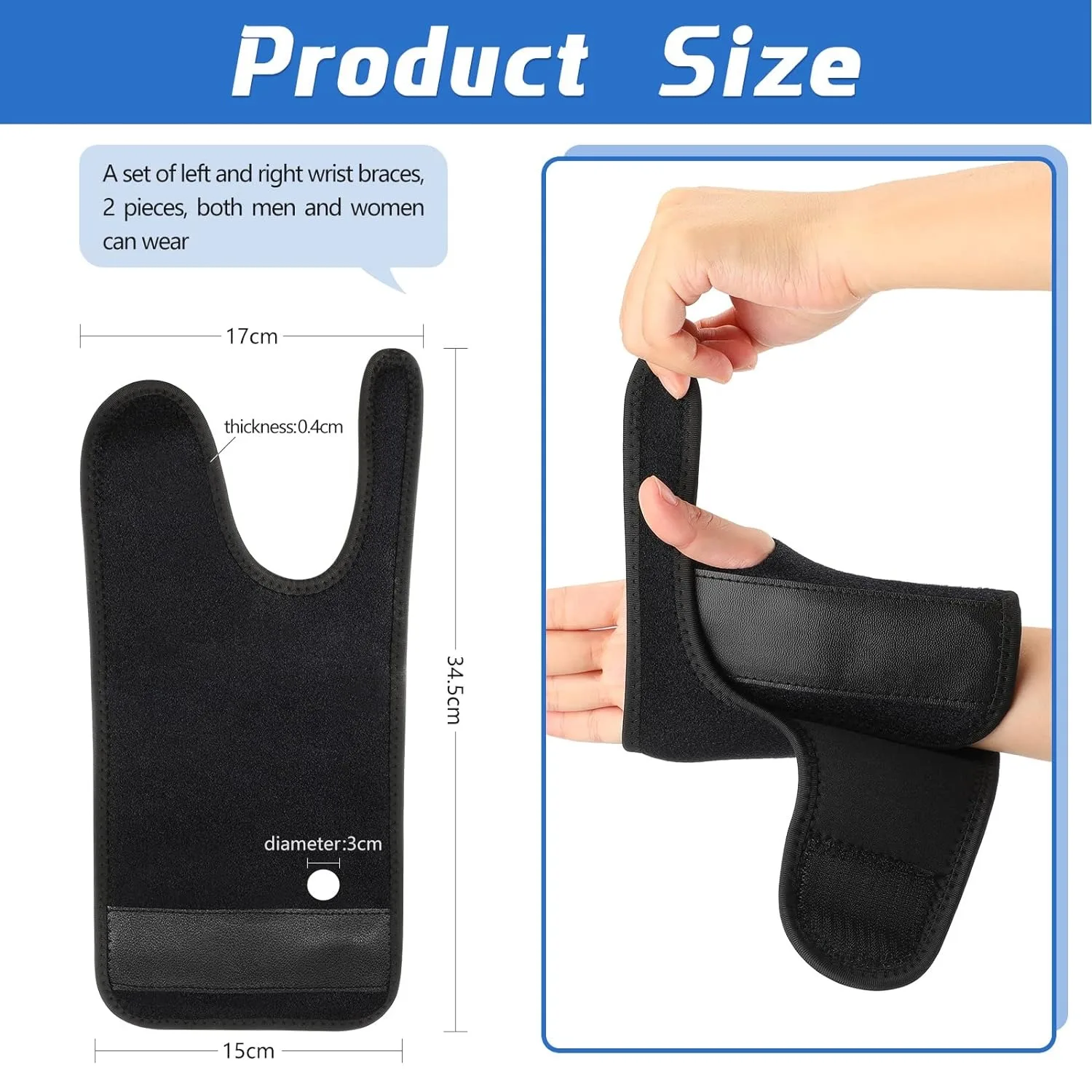 1 Pc Carpal Tunnel Wrist Braces for Night Wrist Sleep Support Brace Wrist Splint Stabilizer and Hand Brace Cushioned