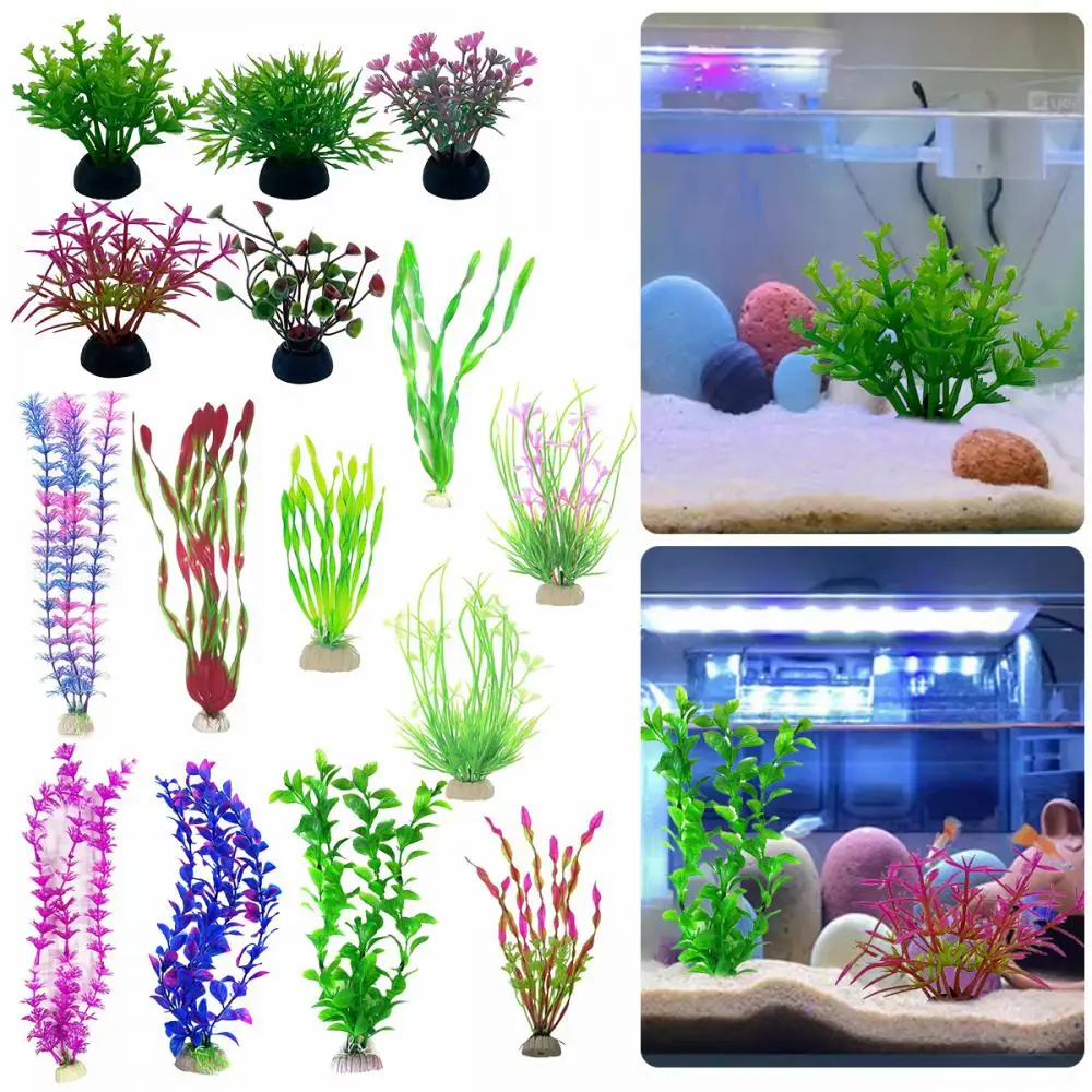 Artificial Underwater Plants Aquarium Fish Tank Seaweed Decoration Water Grass Viewing Decorations Fish Aquatic Pet Supplies