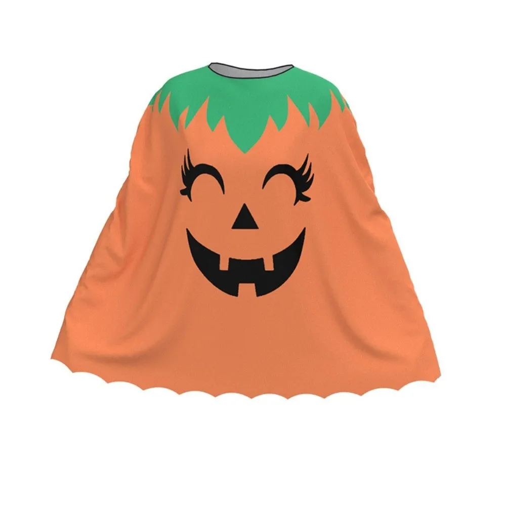 Clothing Prop Halloween Cosplay Cape Fun Interaction Loose Ghost Hooded Cloak Pumpkin Spider Net Witch Cosplay Cloak