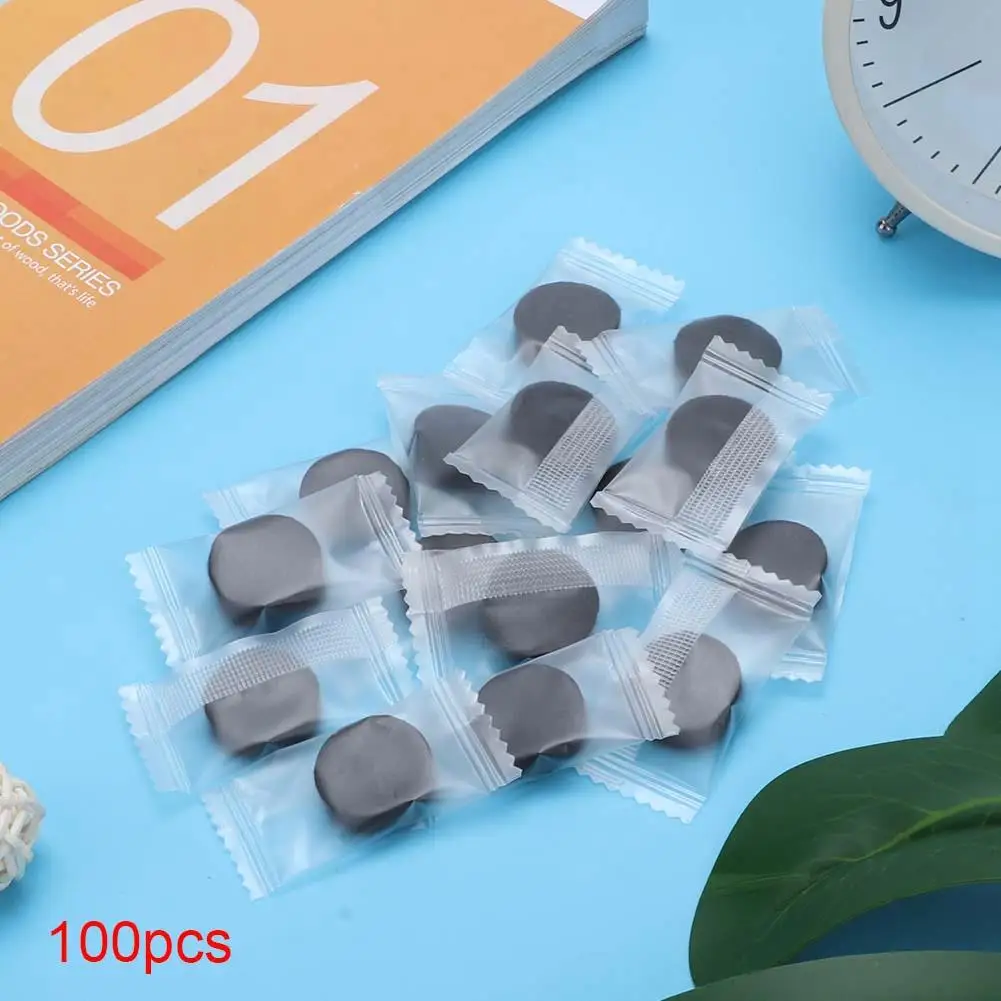 100PCS Black Compressed Mask Disposable Bamboo Charcoal Facial Masks - Skin Care Wrapped Paper DIY Mask