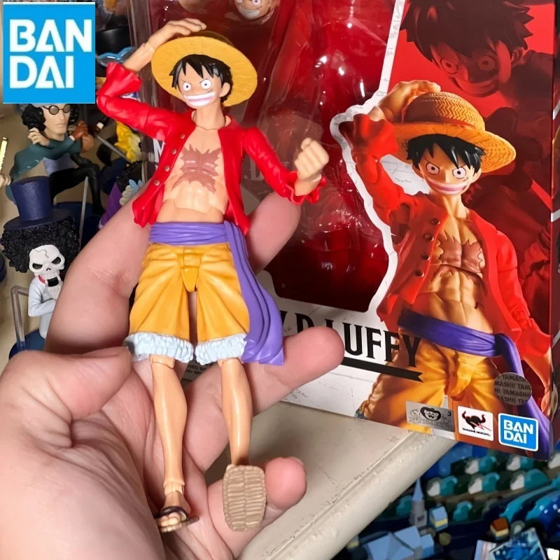 

Новое поступление, оригинальная Bandai Sh Figuarts Shf One Piece Monkey D Luffy Romance Dawn, аниме-модель, игрушечная фигурка, коллекционные детские рождественские подарки