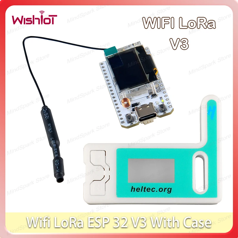 Wifi LoRa ESP 32 V3 with Case 868-915MHZ ESP32 Oled SX1262 0.96 Inch Blue OLED Display Development Board for Arduino