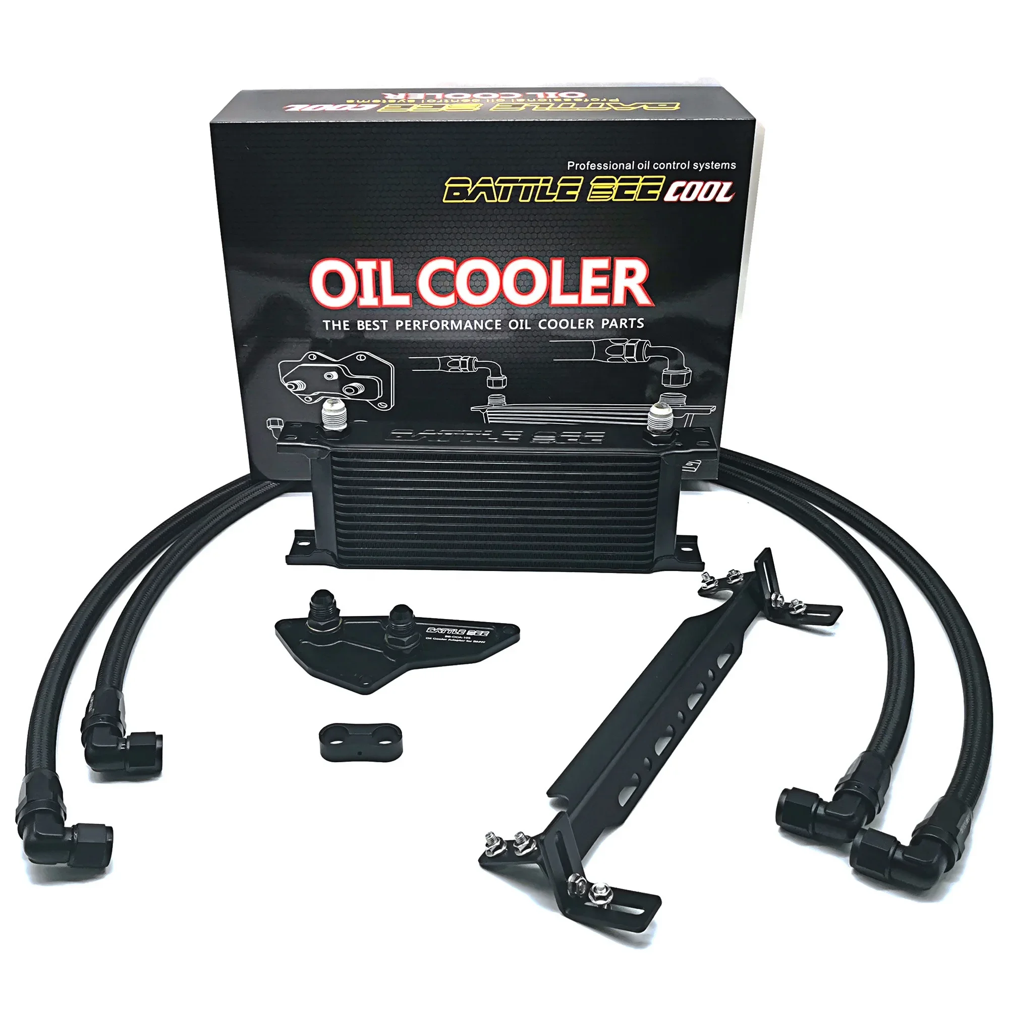 SYPES 1 set n54 oil cooler kit for bmw e90 oil cooler N55 E92 E93 135i 335i 3 series 13-row black oil cooler