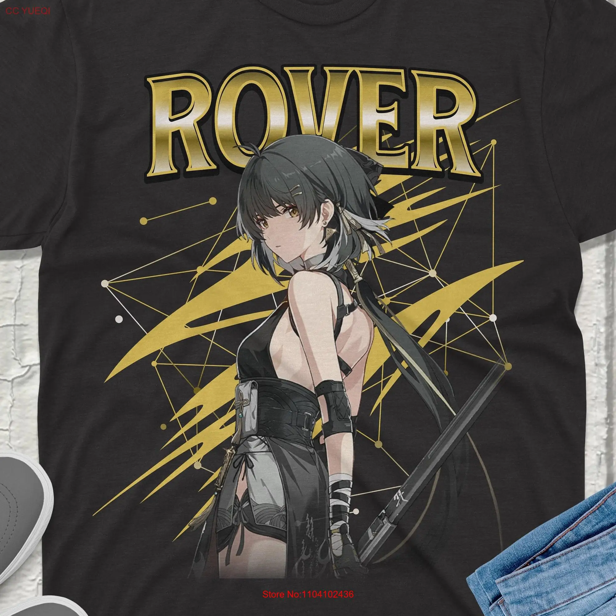 Rover Wuthering Waves T Shirt Vintage Streetwear Unique Artistic Design Featuring Your Favorite Characters Perfect for