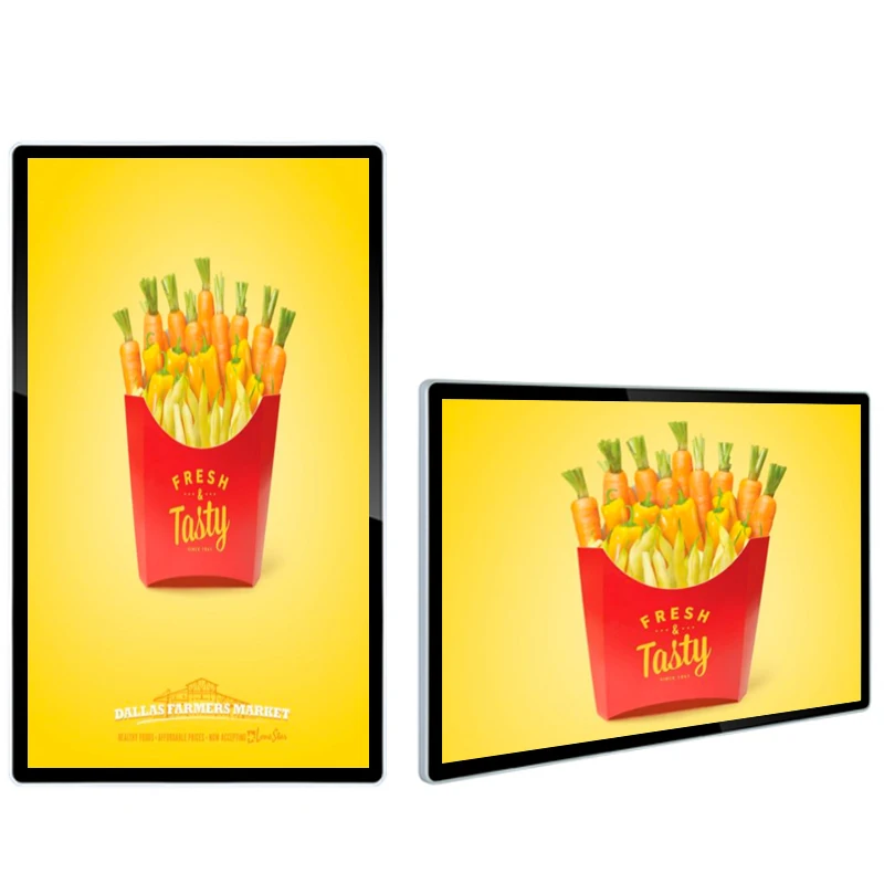 32 43 55 Inch 1920x1080 Wall Mount Indoor Electronic LCD Panel Signage Totem Digital Advertising Display for Shop Mall Office