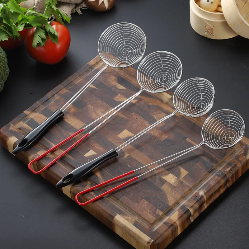 

Kitchen Long Handle Stainless Steel Colander Durable French Fries Strainer Skimmer Filter Cooking Tools