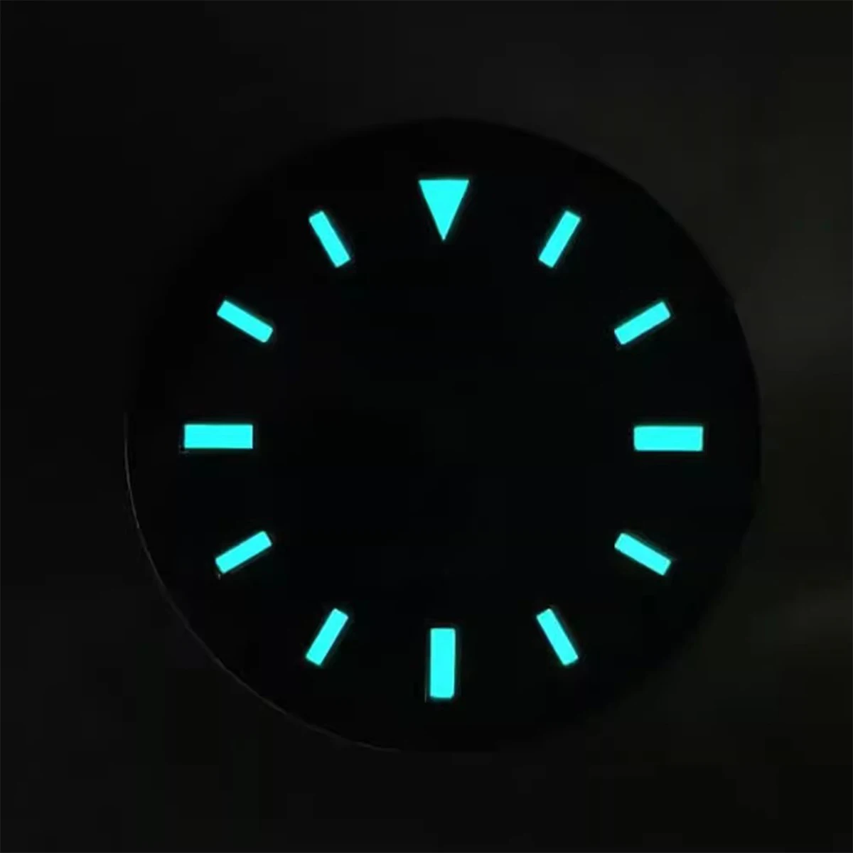 No logo NH35 dial 28.5mm Ice blue luminous Support customized logo Suitable for NH35/8215/2824 movement