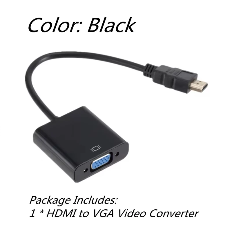 HD 1080P HDMI-compatible to VGA Adapter Digital Analog HDMI-compatible Male To Famale VGA Cable Converter For PC Laptop Tablet