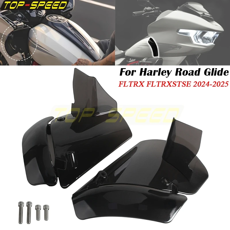 

Adjustable Air Deflector Side Wings Wind Shield Wind Deflector Air Fairing For Harley Touring Road Glide FLTRX FLTRXSTSE 2024-25
