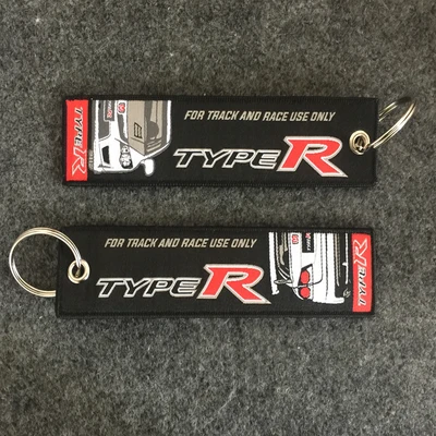 Exquisite JDM TypeR embroidery nylon Weaving Car key ring for Honda CIVIC GK5 FD2 K20A keychain auto motorcycle accessories