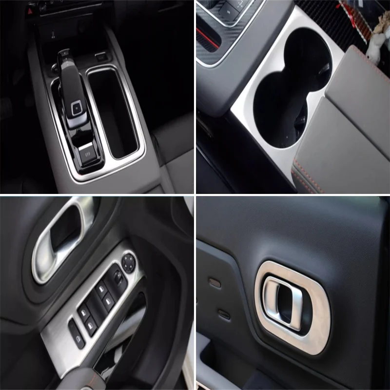 

LHD для Citroen C5 Aircross 2018-2024, салон автомобиля, декоративные линии, коробка передач, стойки переключения передач, накладка на рамку передач