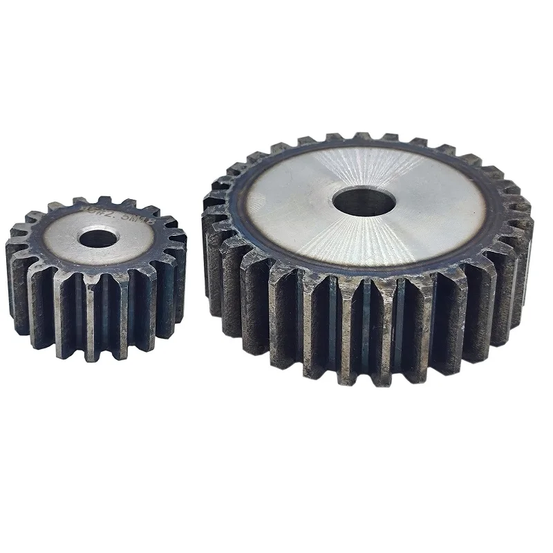 Pignon à trou de processus d'engrenage droit de 2.5M, 10 à 26 dents, plat cylindrique, haute fréquence, dents de trempe, moteur, engrenage de Tramission