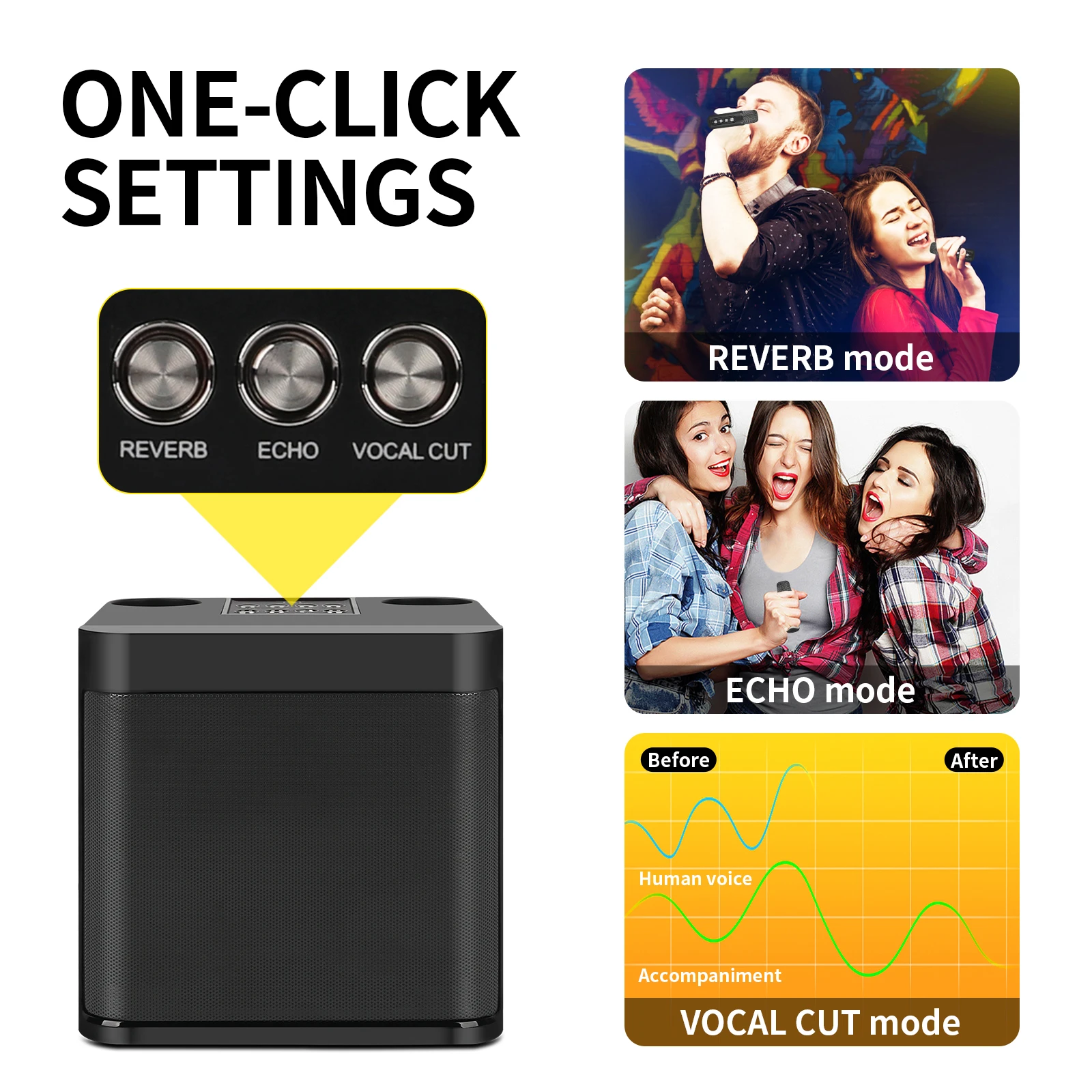 XTUGA المحمولة المهنية المزدوج ميكروفون سمّاعات بلوتوث اللاسلكية ستيريو مشغل قرص الصوت 5 مغير الصوت للحزب