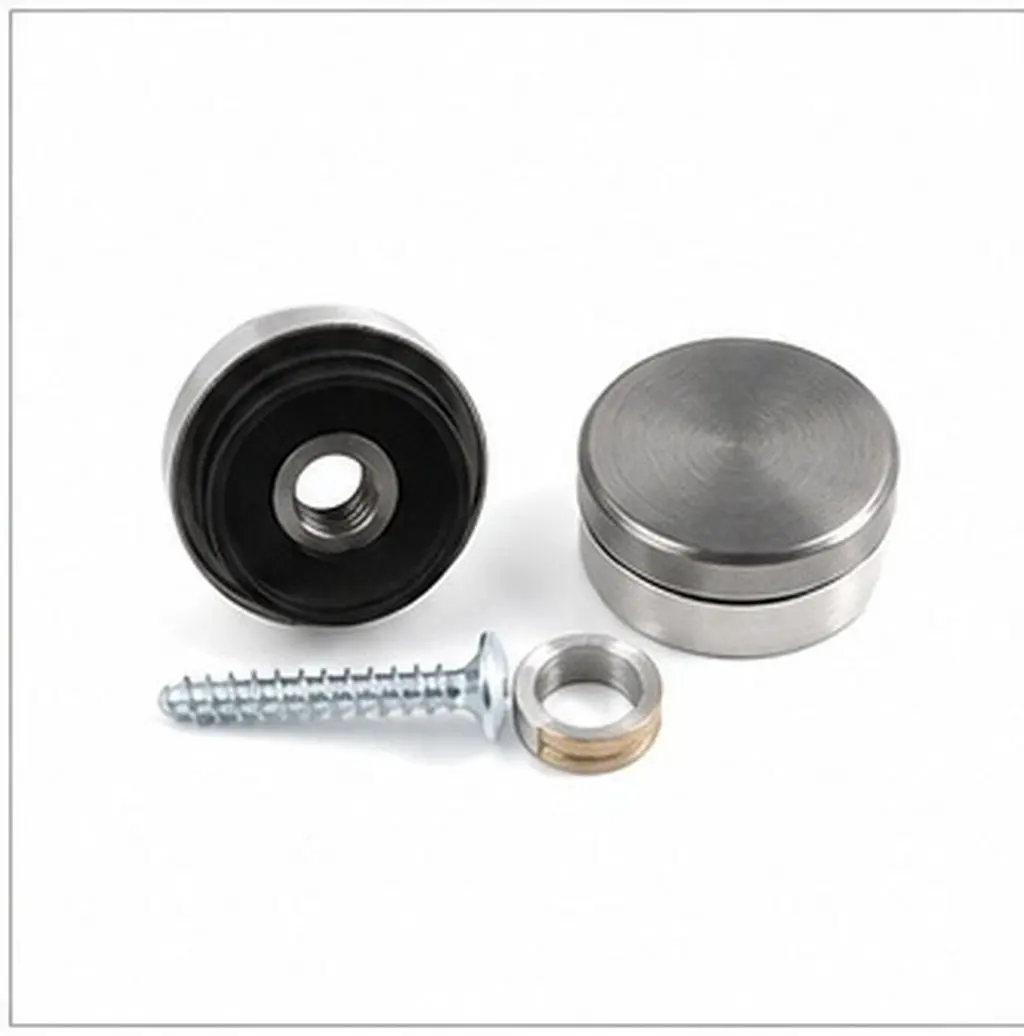 8Sets Stainless Steel Decorative Mirror Screws Polished Scratch Resistant Cover Caps for Glass Acrylic Signs Advertising Boards