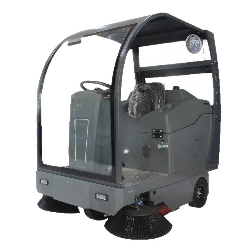 Commercial drive-by electric sweeper, factory workshop property sweeper