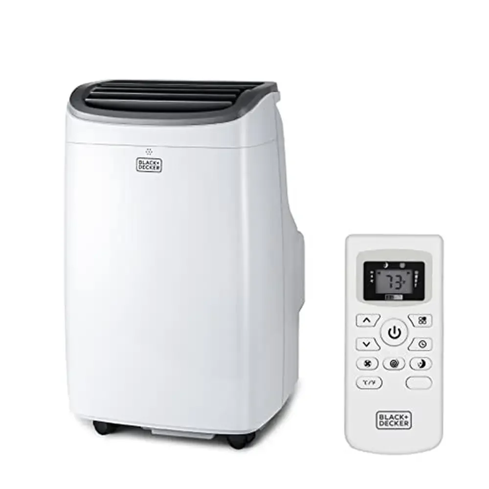 Portable 8000 BTU Air Conditioner with Remote Control Dehumidifier & Fan 24-Hour Timer Easy Mobility White Up to 350 Sq.Ft.