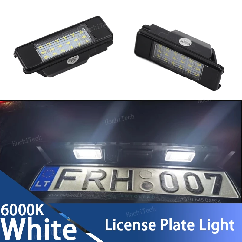 2x Rear LED SMD License Number Plate Lamp 6000K For Peugeot 106 1007 207CC 307 308 3008 508 607 For Citroën C2 C3 C5 C5 C6 C8