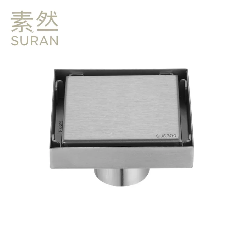استنزاف أرضي غير مرئي، تصريف دش مخفي من الفولاذ المقاوم للصدأ 304 للحمام، مضاد للرائحة وسهل التنظيف
