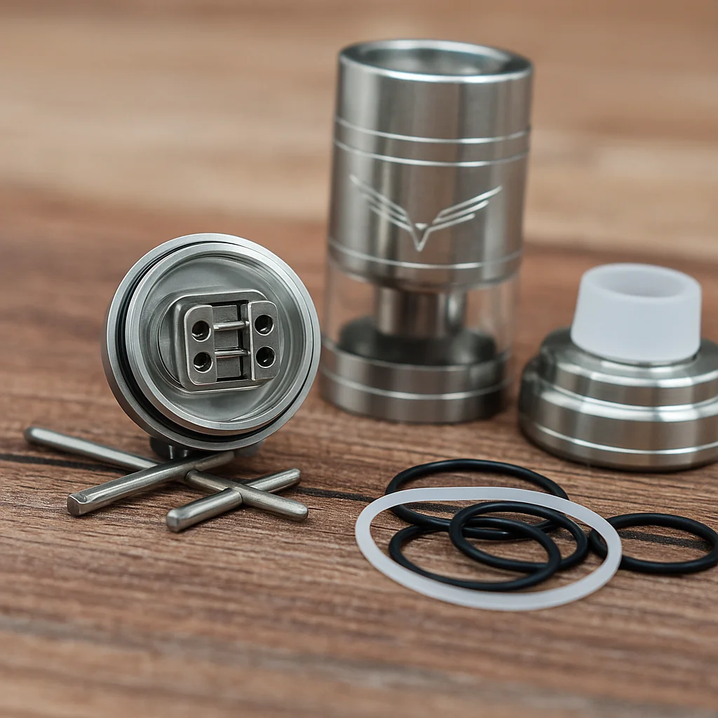 

Wolf Coolvape Giant V6M RTA 25mm 316SS 6ml Tank - Single Coil Adjustable Bottom Airflow Vape Atomizer for 510 Mechanical Mods