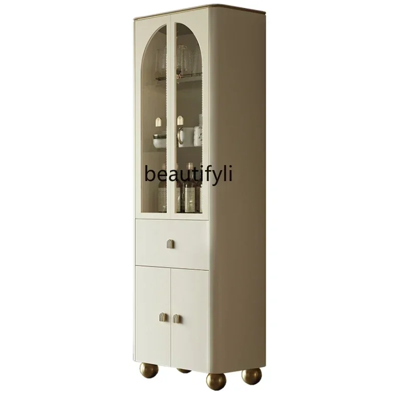 

cc182R Light Luxury Cream Style Wine Cabinet Modern Minimalist Living Room Wine Cabinet Storage Cabinet Integrated
