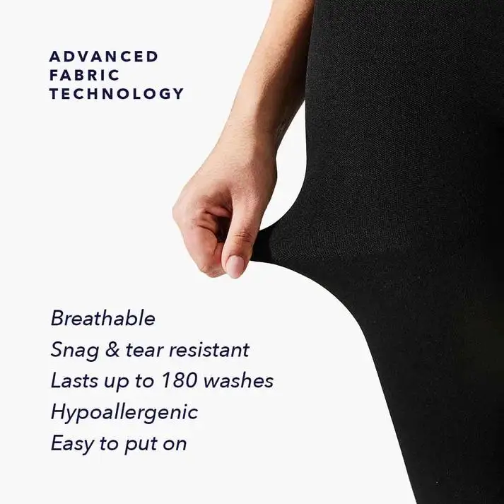 15-20mmHg Fußlose Kompressionsstrumpfhose mit hoher Taille, Übergröße S-4XL – Detail 7