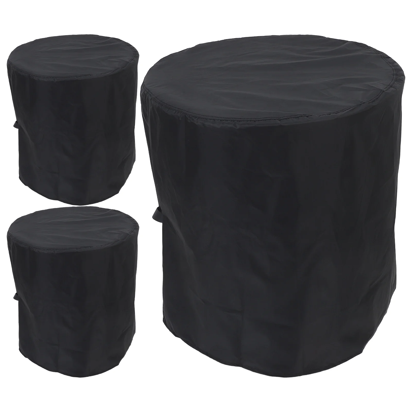 

3pcs Water Bucket Protective Cover 37.3X25.5Inch 210D Oxford Cloth Waterproof Dustproof For Outdoor 55 Gallon Drum Storage Tank