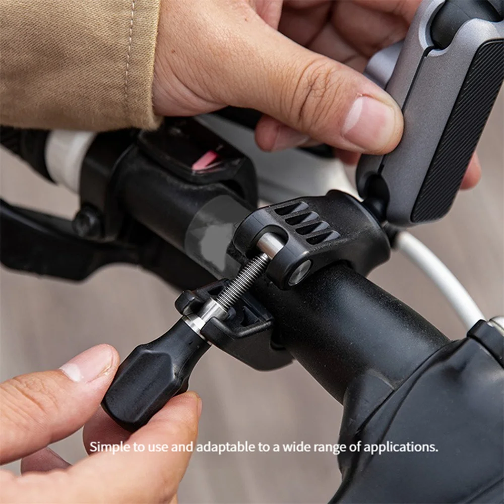 Soporte giratorio ajustable para manillar de bicicleta, accesorio de aluminio de doble cabeza para DJI OSMO/Insta360, cámara deportiva/piezas de teléfono inteligente, 1 piezas