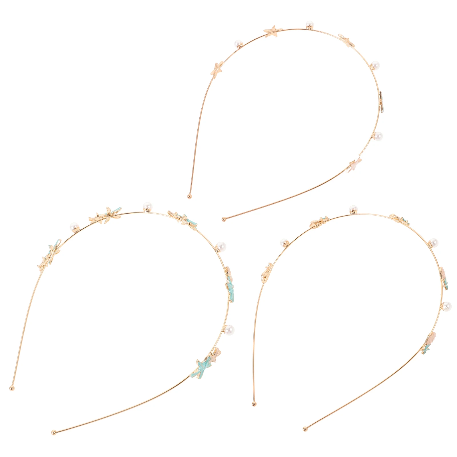 

3 Pcs Shell Hairb Women Beach Crown Headwear Accessories Hairpiece for Daily Mermaid Accessories Weddings