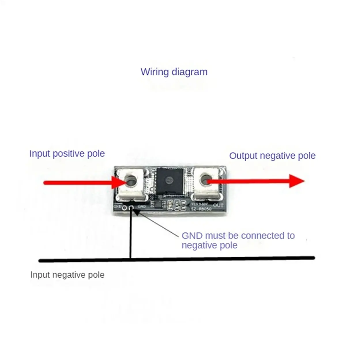 M85K 80V 50A Perfect Diode Module Solar Controller Anti-Reverse Charging Anti-Reverse Current Protection, with Terminal